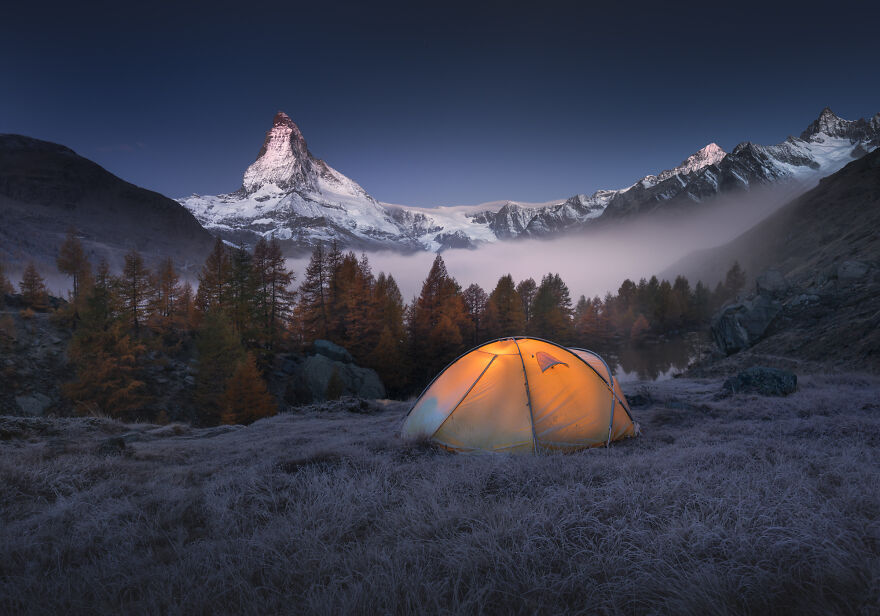 Sắc thu rực rỡ trên vùng núi Alps