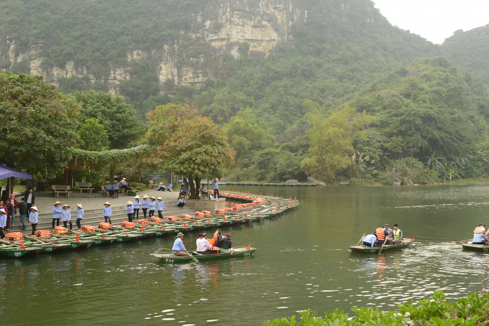 Indistinct colors of Trang An in spring