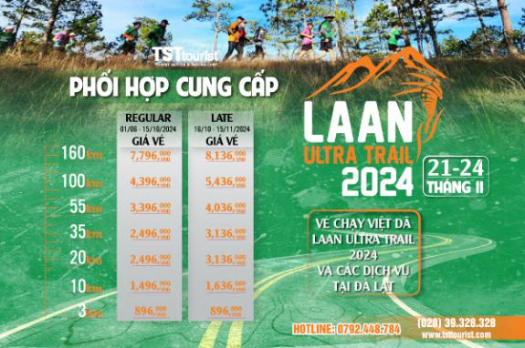 TSTtourist phối hợp cung cấp vé chạy việt dã LAAN Ultra trail 2024 và các dịch vụ tại Đà Lạt